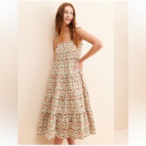 100% Cotton Floral Print Summer Dress